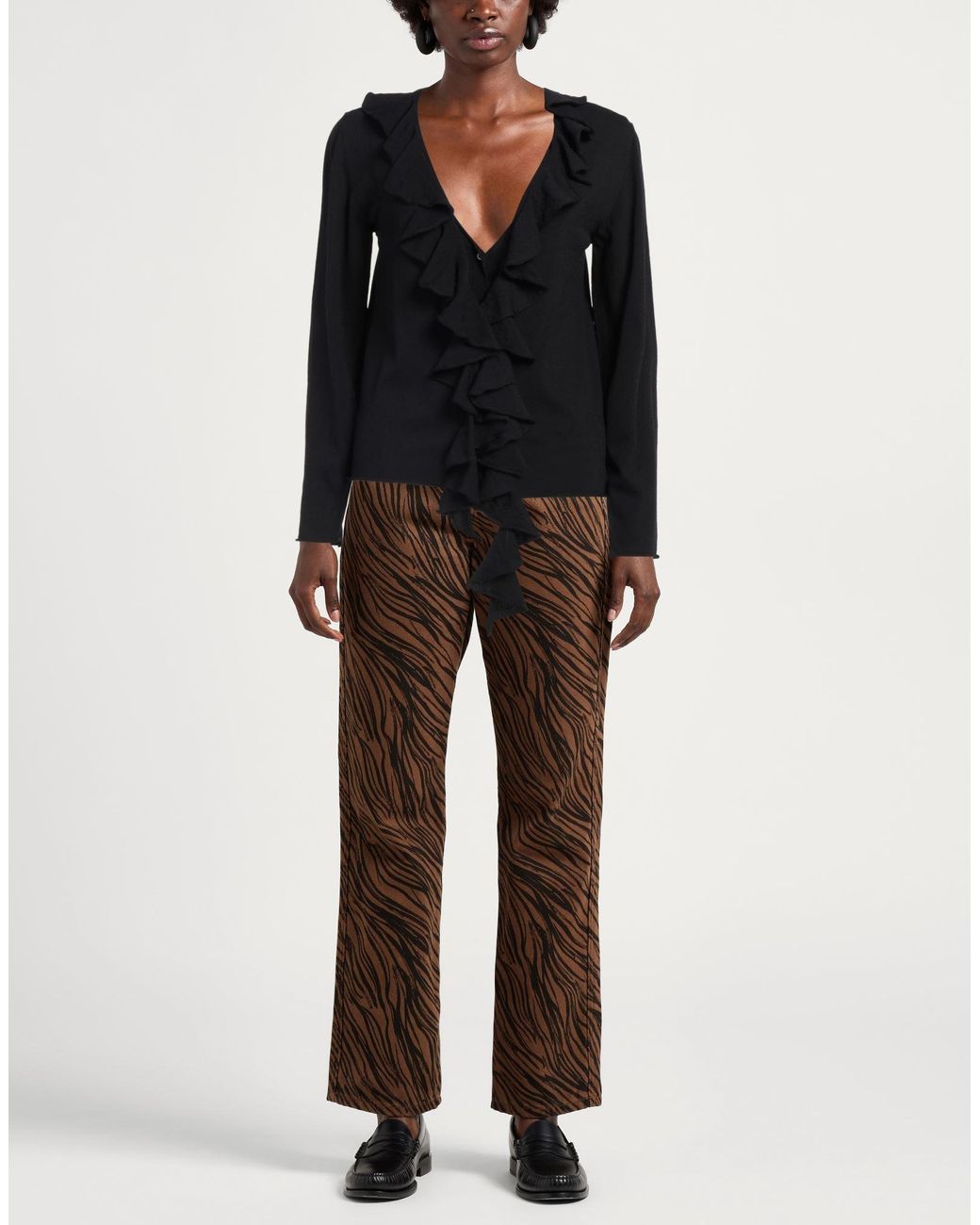 Semicouture Black Cardigan Viscose, Polyamide