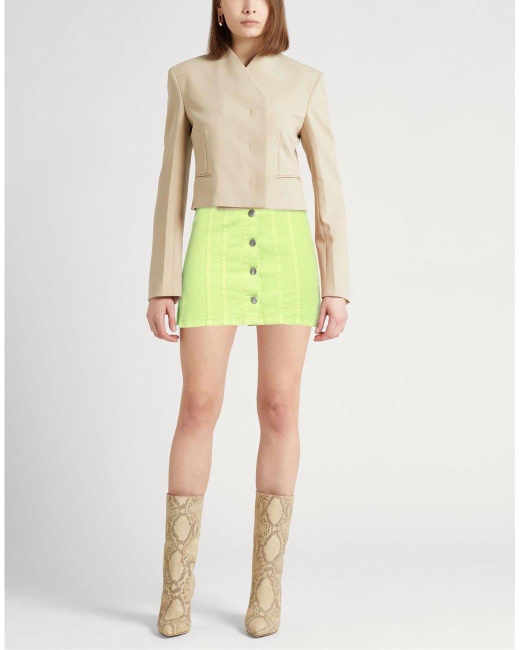 Jijil Yellow Denim Skirt