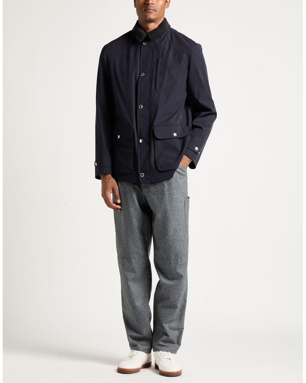 Brunello Cucinelli Blue Midnight Jacket Polyamide, Elastane, Wool, Silk, Cashmere for men
