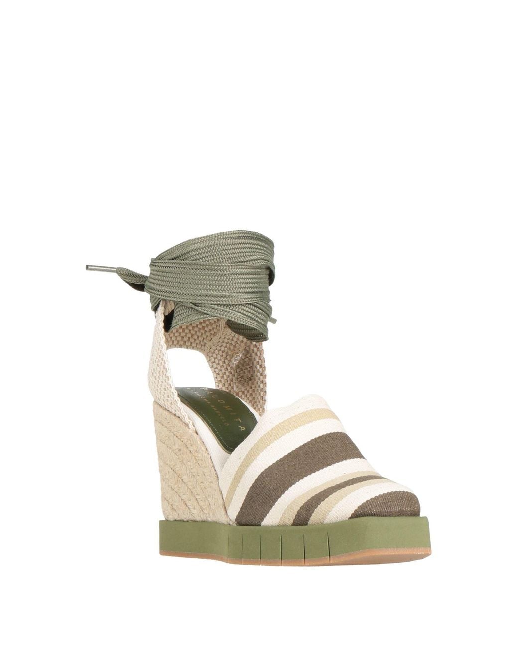 Palomitas By Paloma Barcelo' Metallic Military Espadrilles Textile Fibers