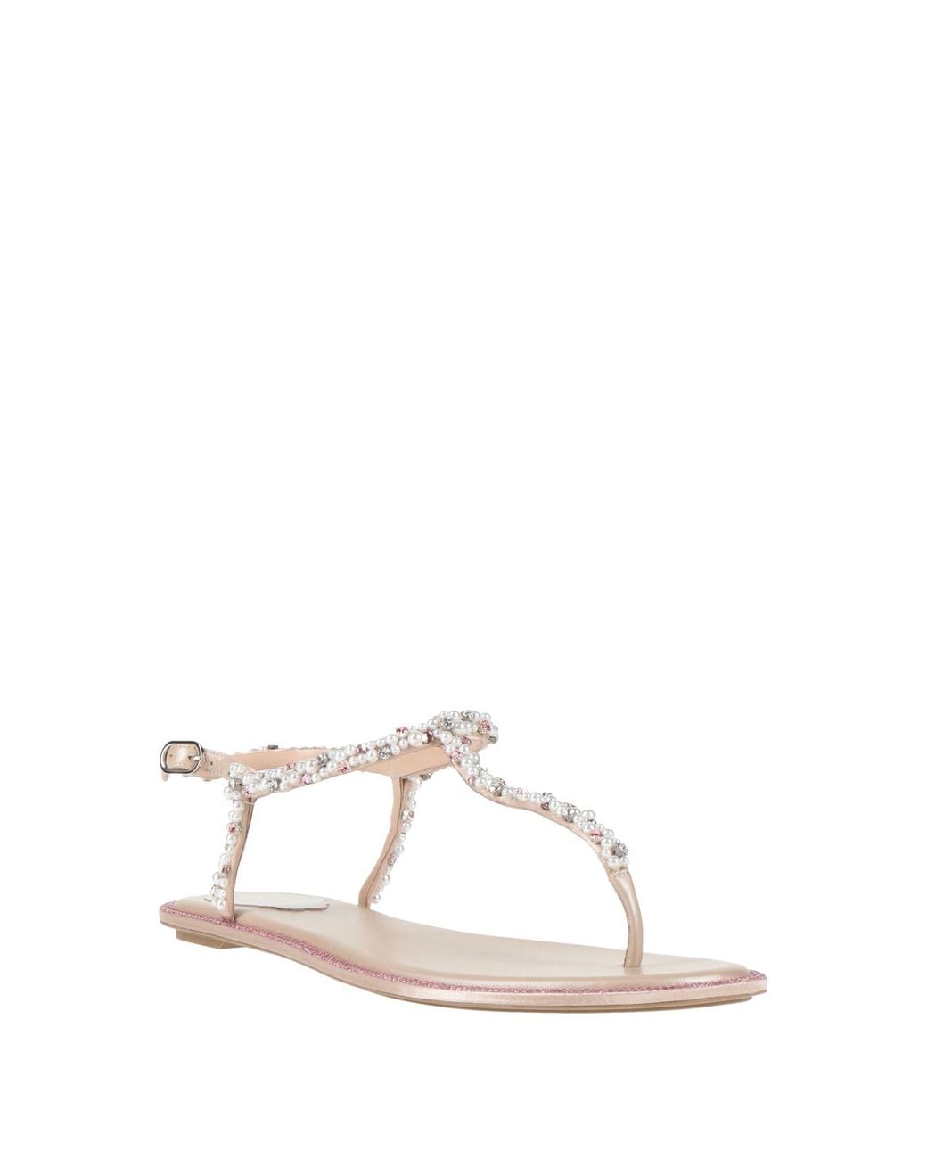 Rene Caovilla Natural Thong Sandal Textile Fibers