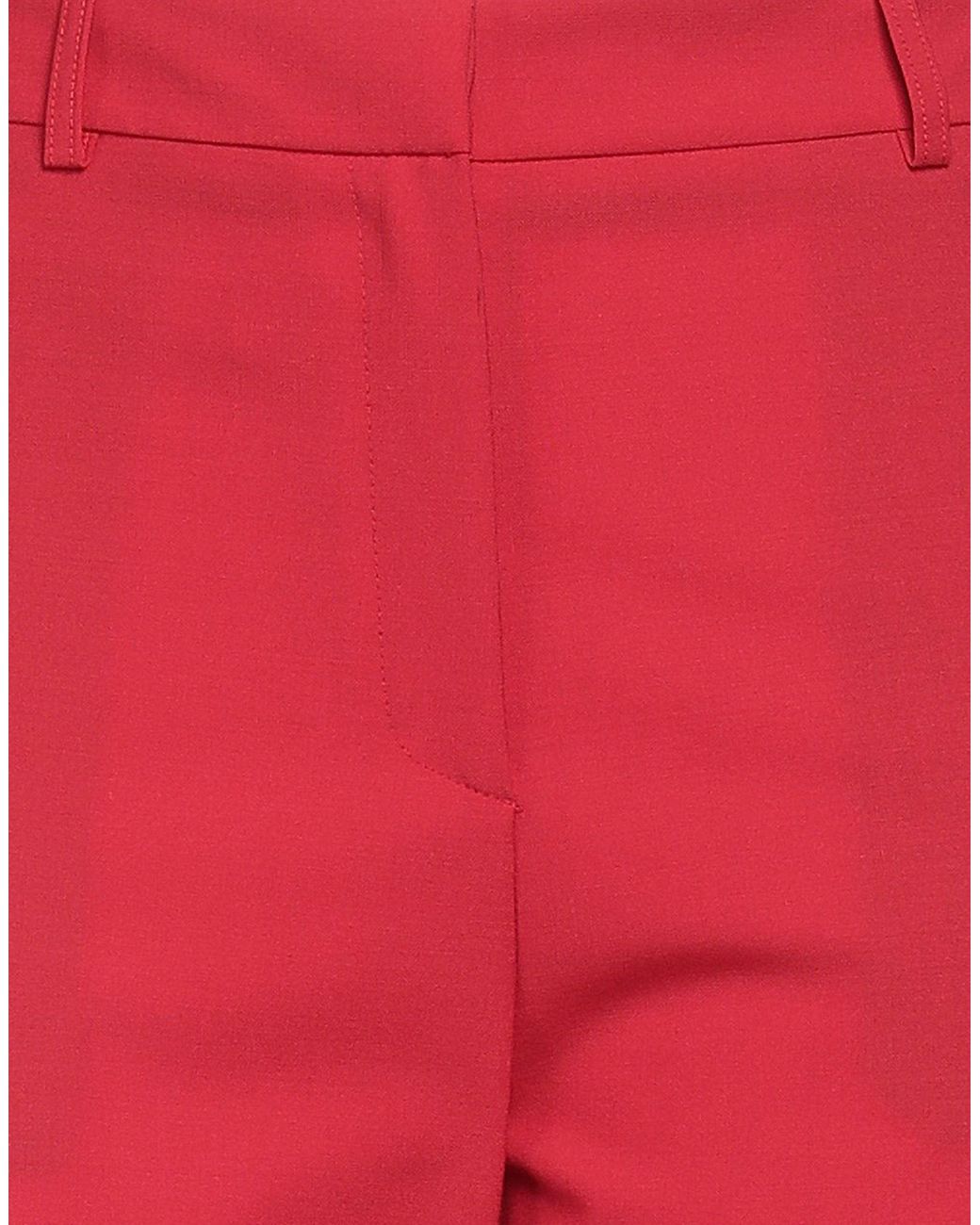 Ottod'Ame Red Burgundy Pants Polyester, Virgin Wool, Elastane