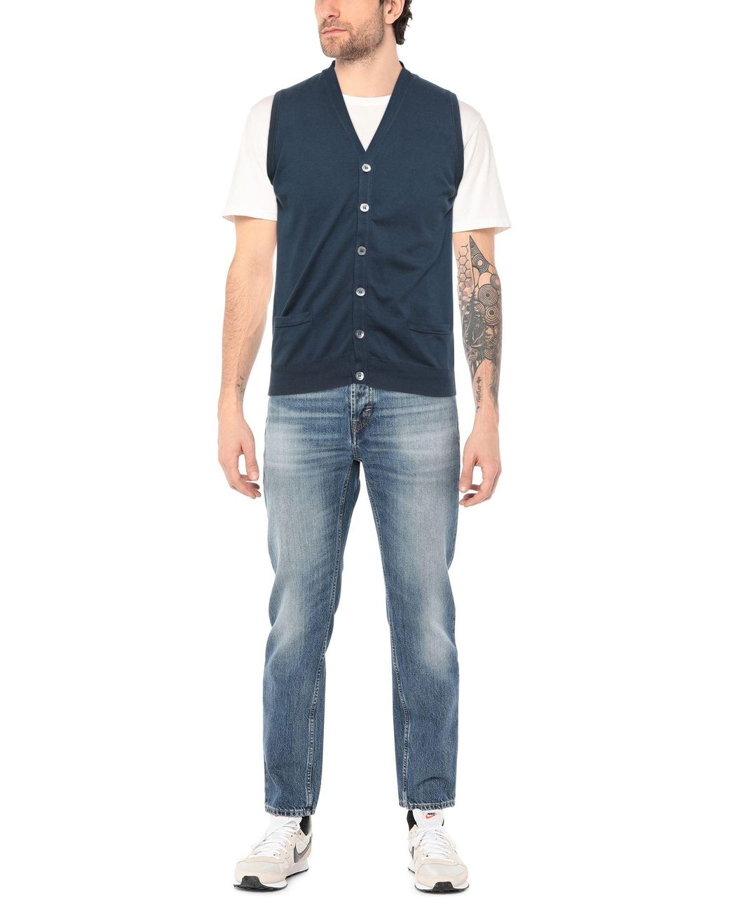 Cardigan Alpha Studio pour homme en coloris Blue