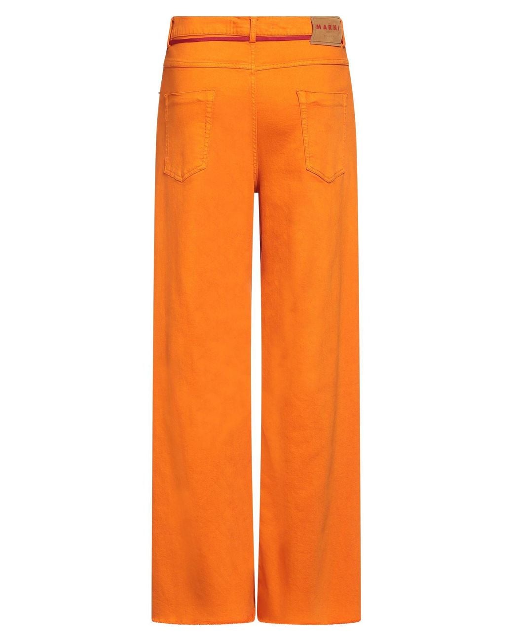 Marni Orange Jeans Cotton, Elastane, Cow Leather