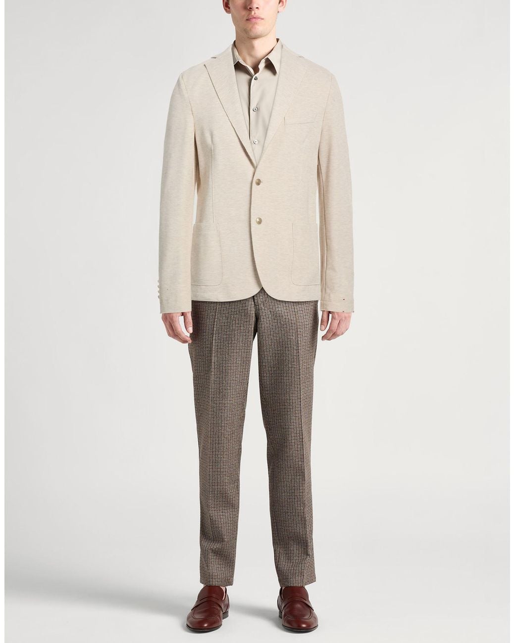 Eleventy Natural Blazer Cotton, Polyamide, Elastane for men