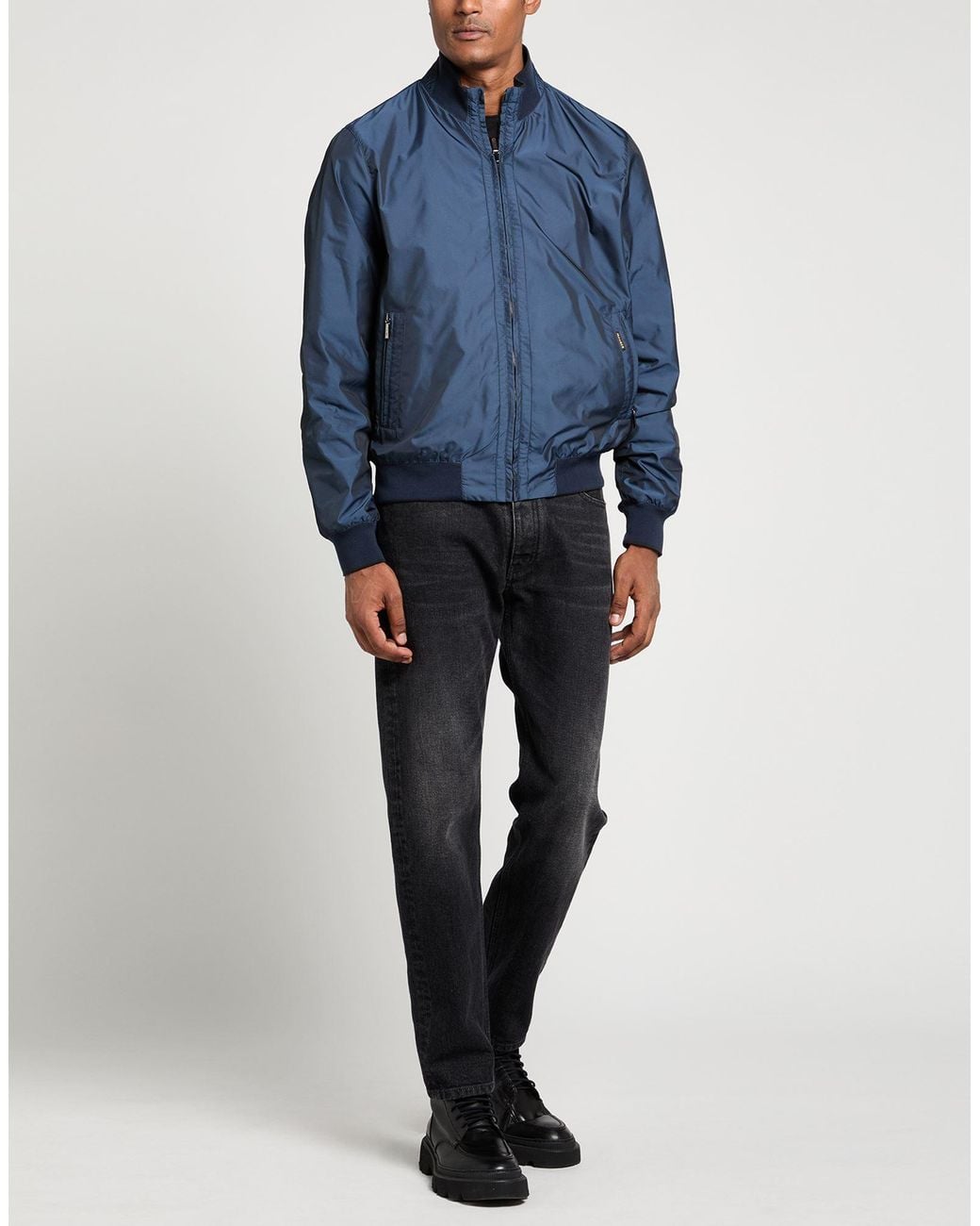 Moorer Blue Jacket Polyester for men