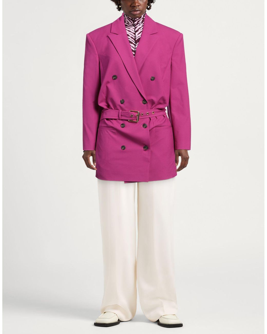 Pinko Pink Blazer Polyester, Viscose, Elastane