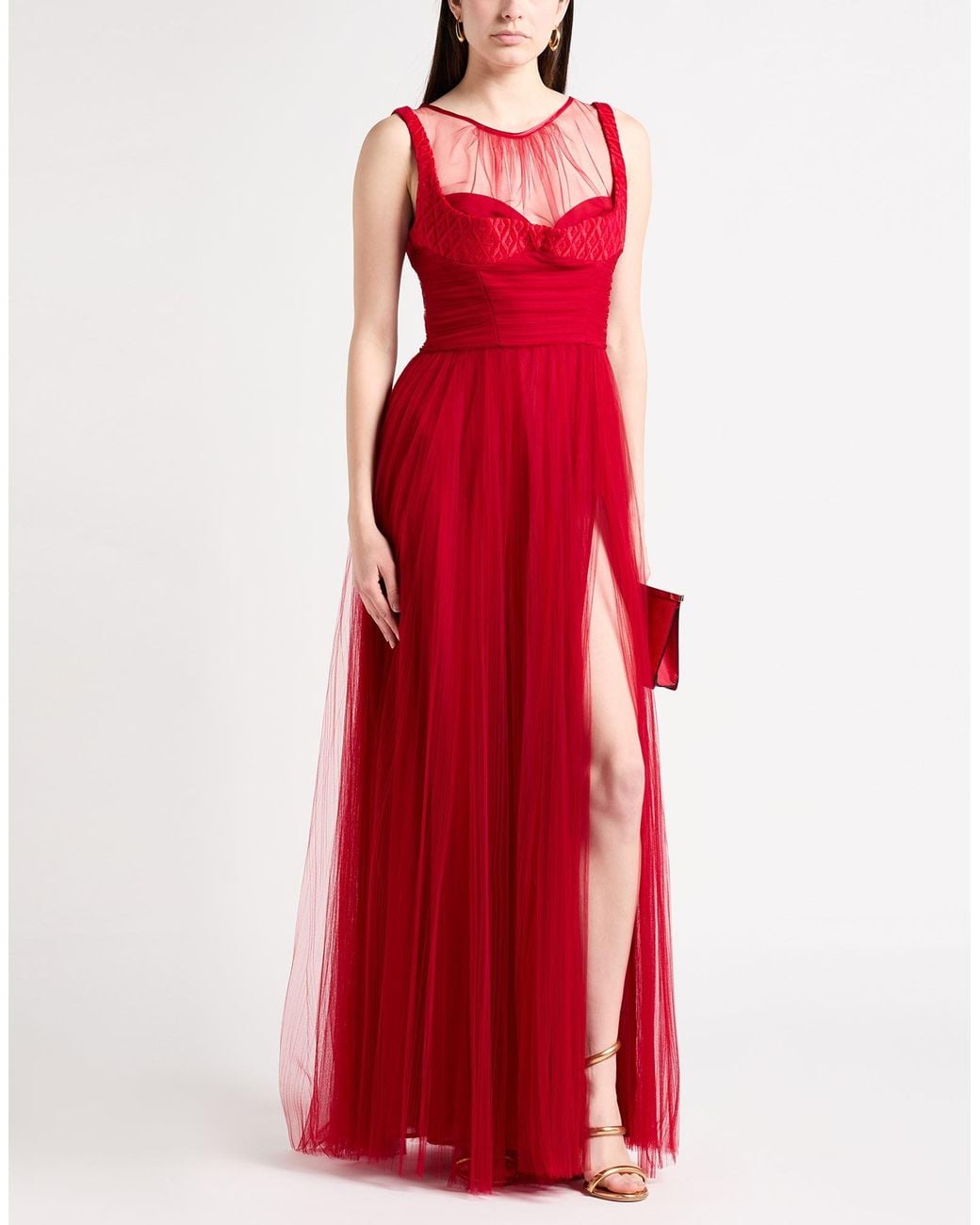 Elisabetta Franchi Red Maxi Dress