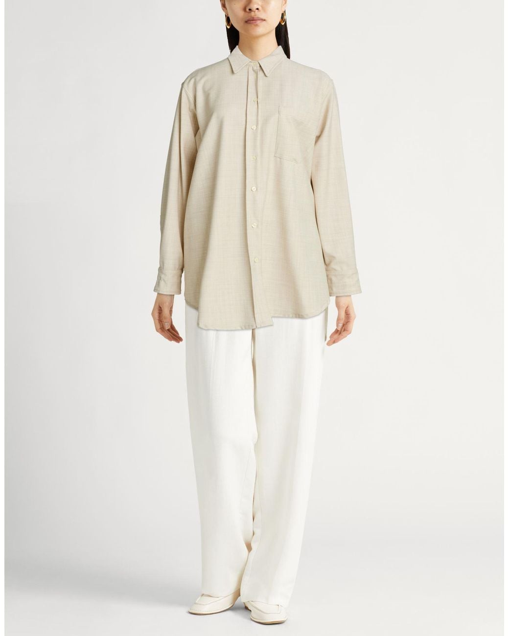 White Sand White Shirt Wool, Polyester, Elastane