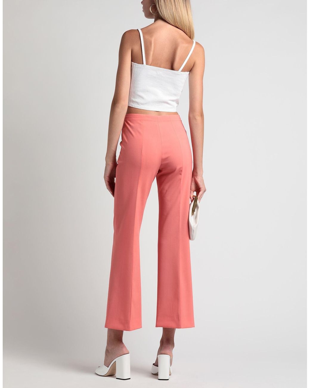 Versace Pink Pants Virgin Wool, Elastane