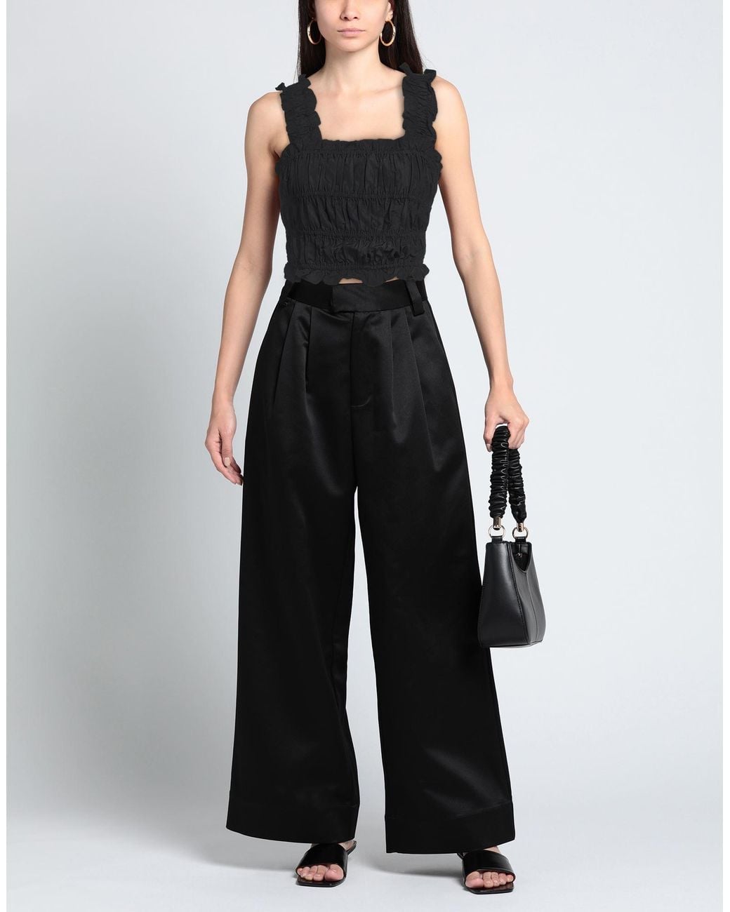 Maje Black Top Polyester, Elastane