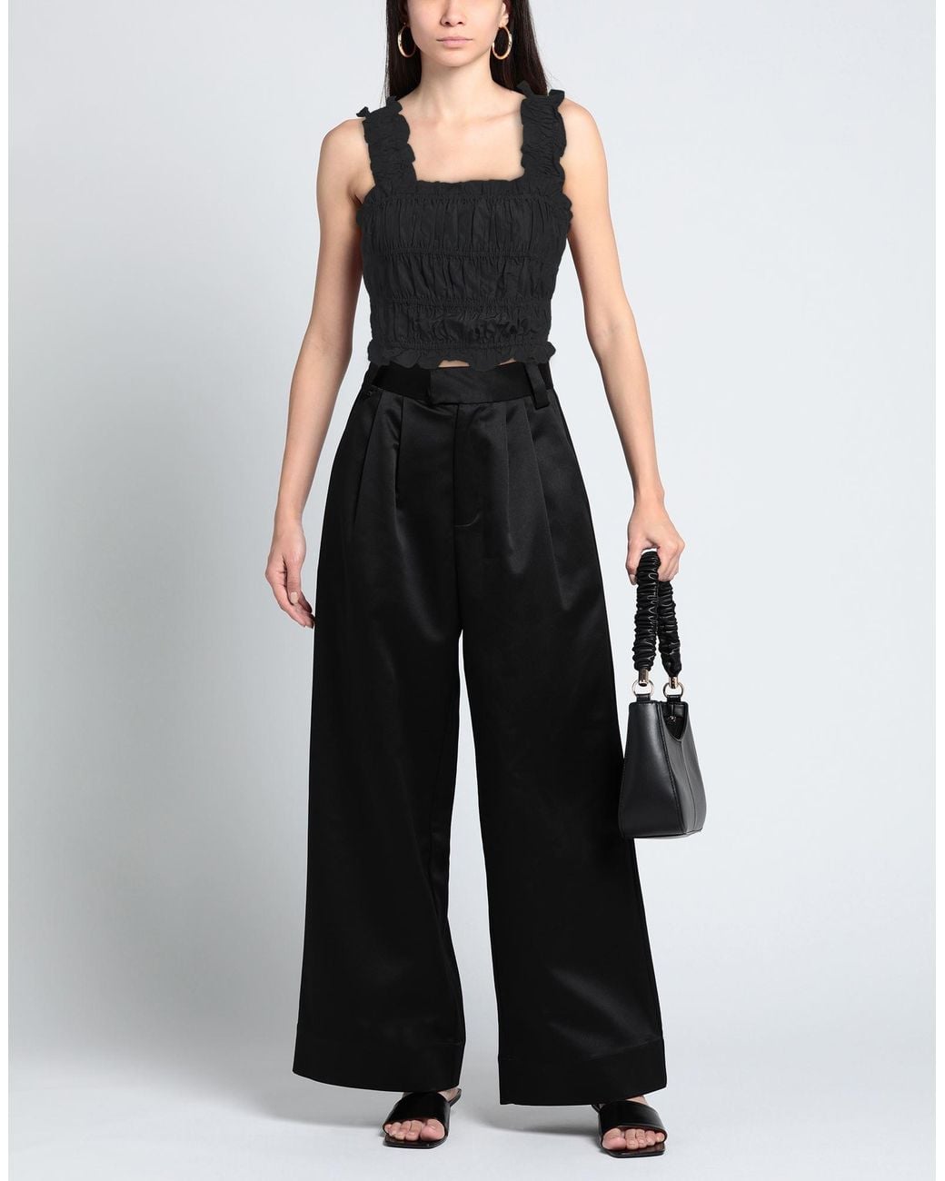 Maje Black Top Polyester, Elastane