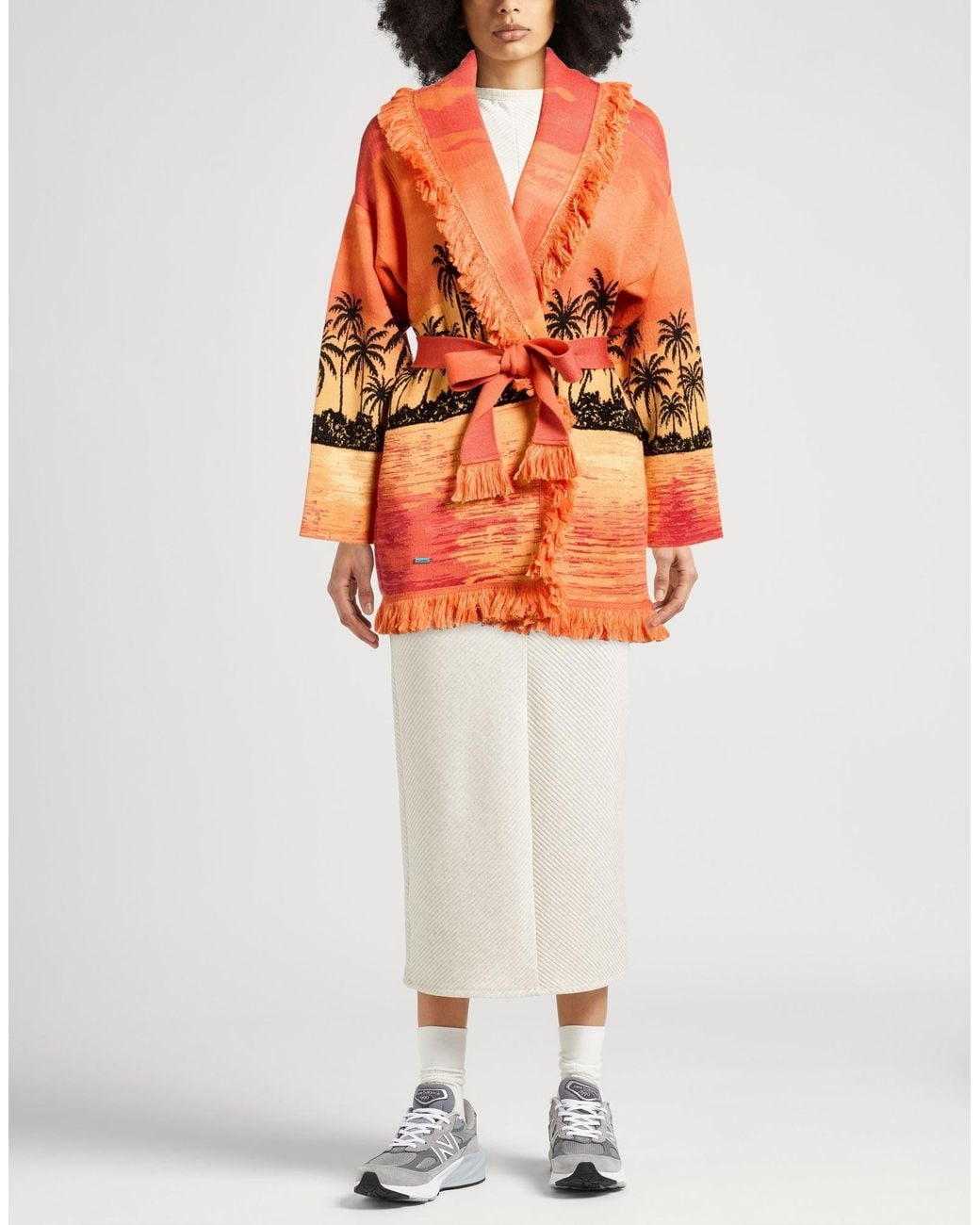 Alanui Orange Cardigan Wool, Cotton, Silk, Polyamide, Viscose