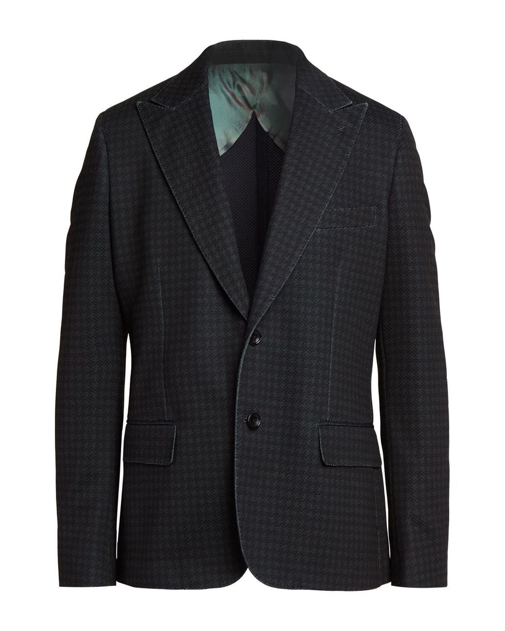DUNO Black Dark Blazer Polyester, Viscose for men
