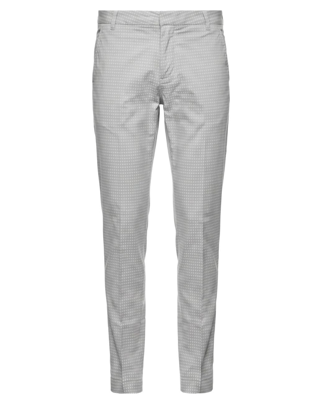 Entre Amis Gray Pants Cotton, Polyester, Elastane for men