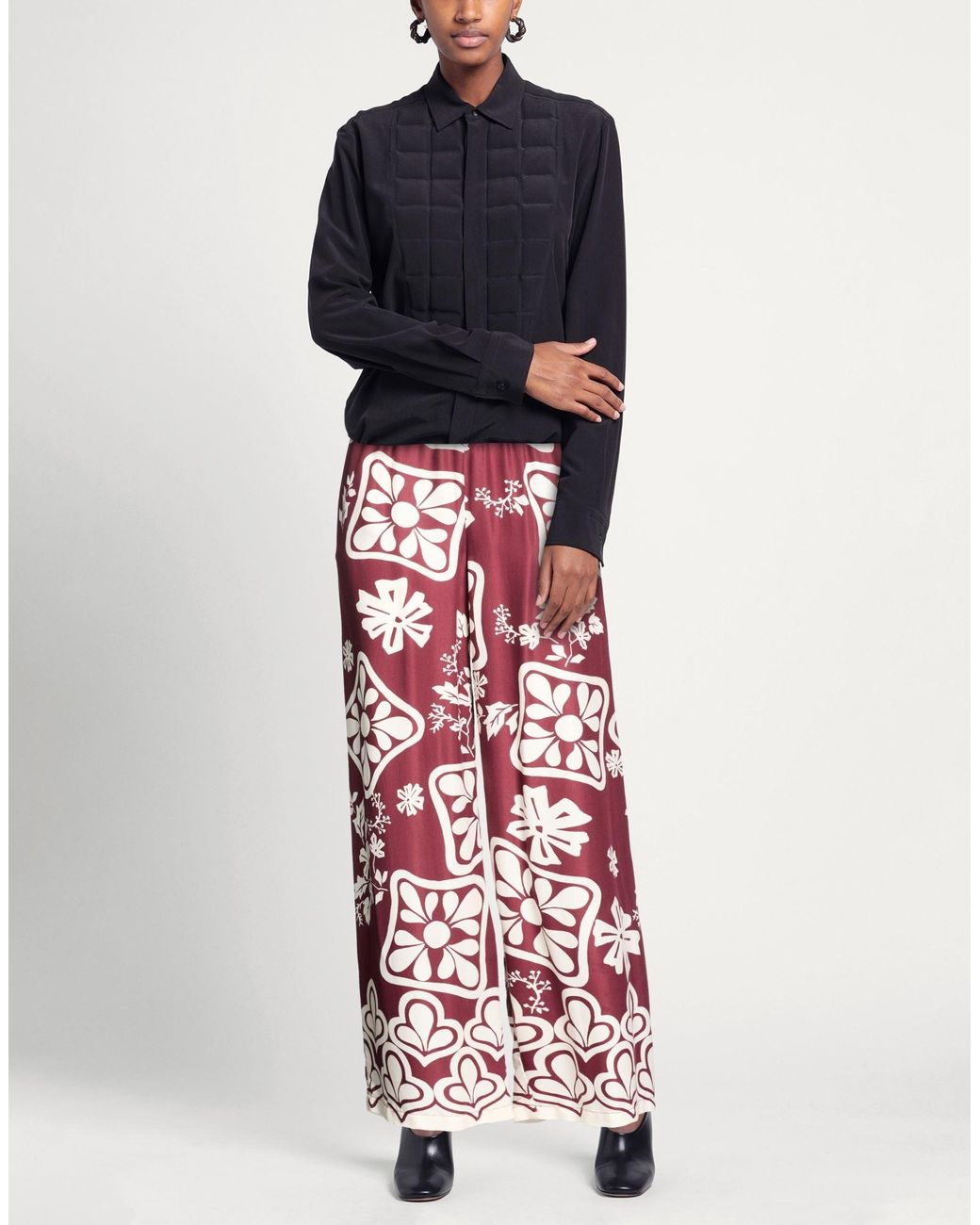 Stella Forest Red Burgundy Pants Viscose