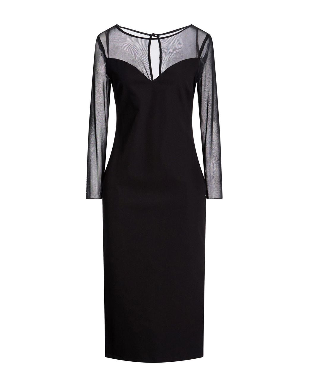 Hanita Black Midi Dress Polyamide, Elastane