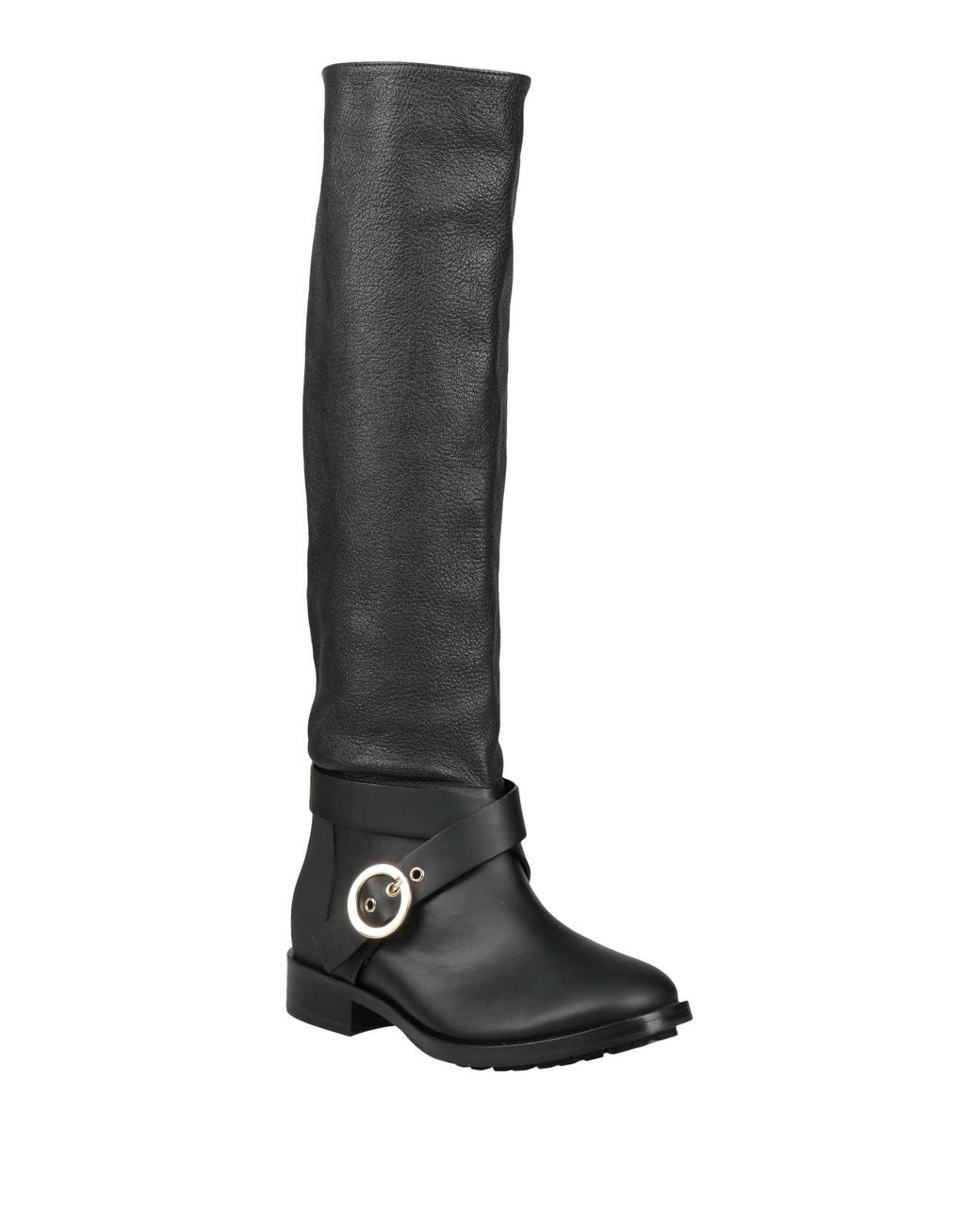 Pollini Black Boot Leather