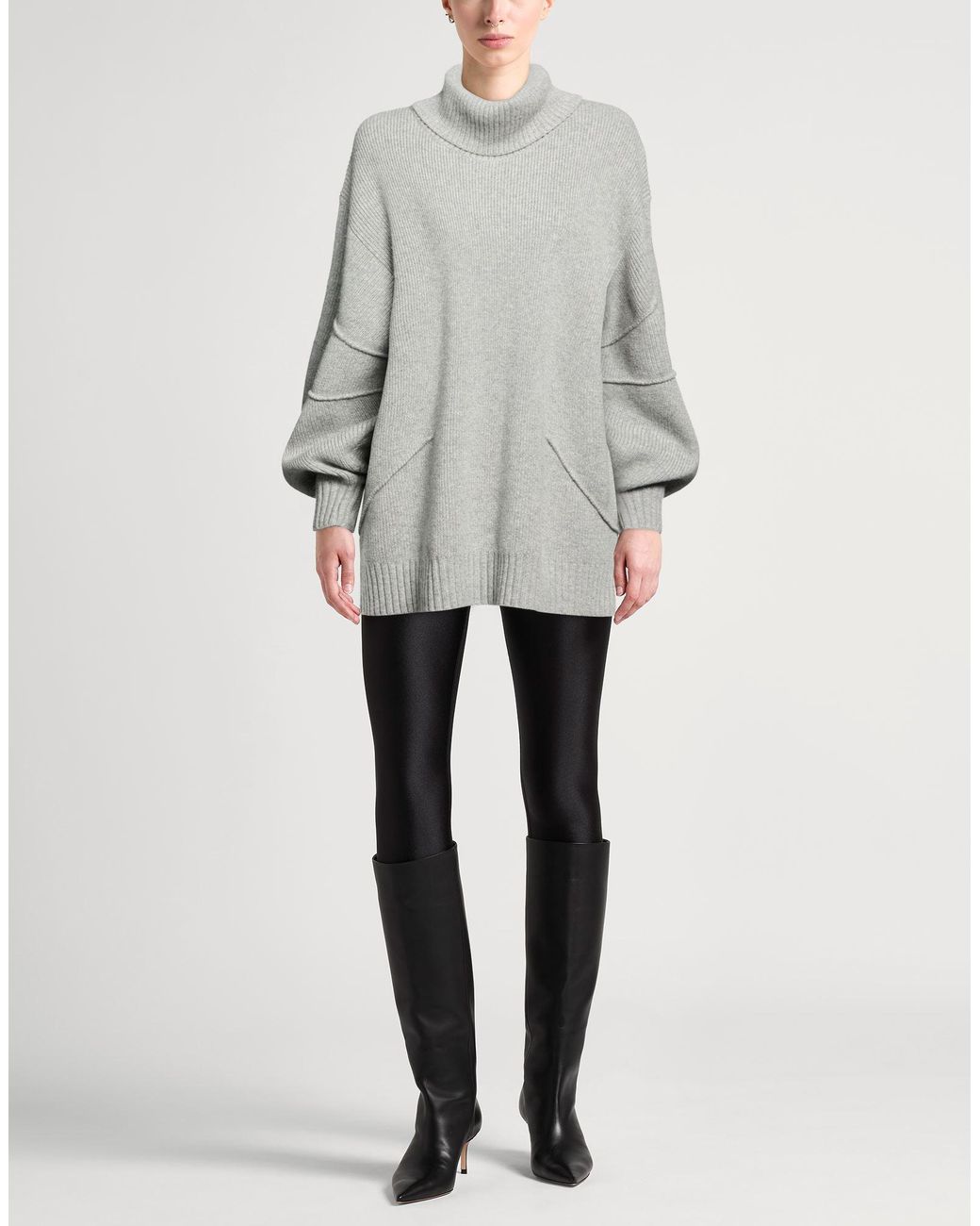 Helmut Lang Gray Rollkragenpullover
