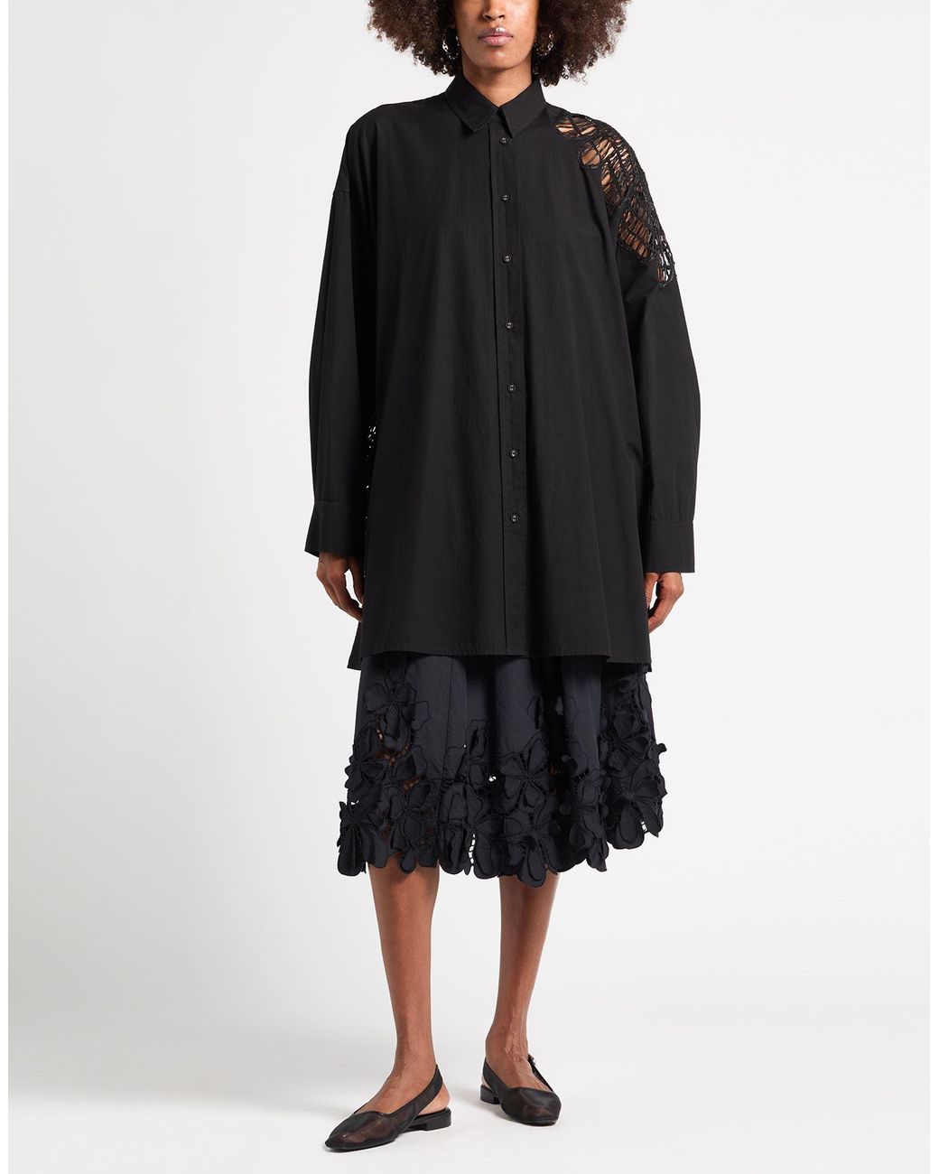 Forte_forte Black Mini Dress Cotton, Viscose