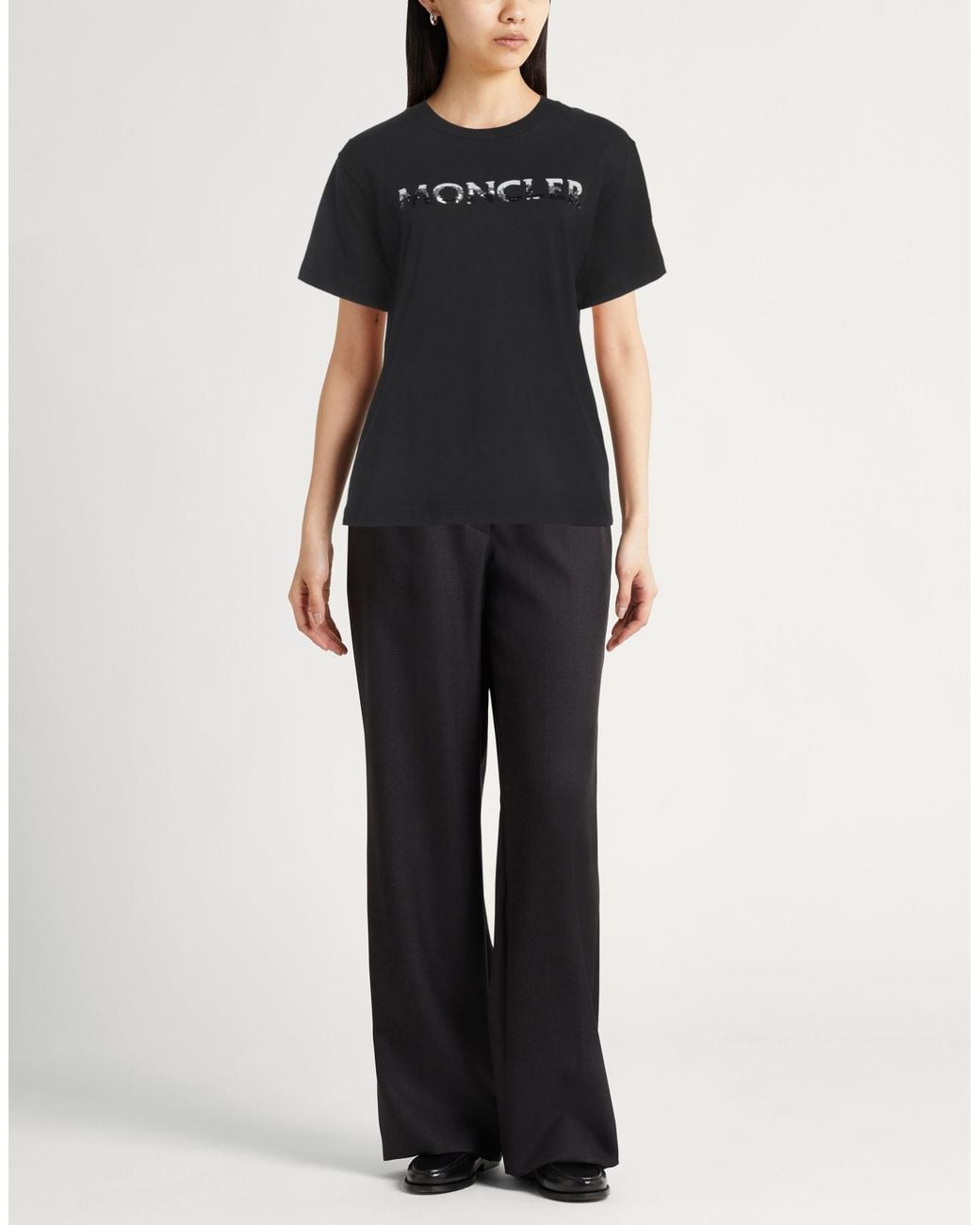 Moncler Black T-Shirt Cotton