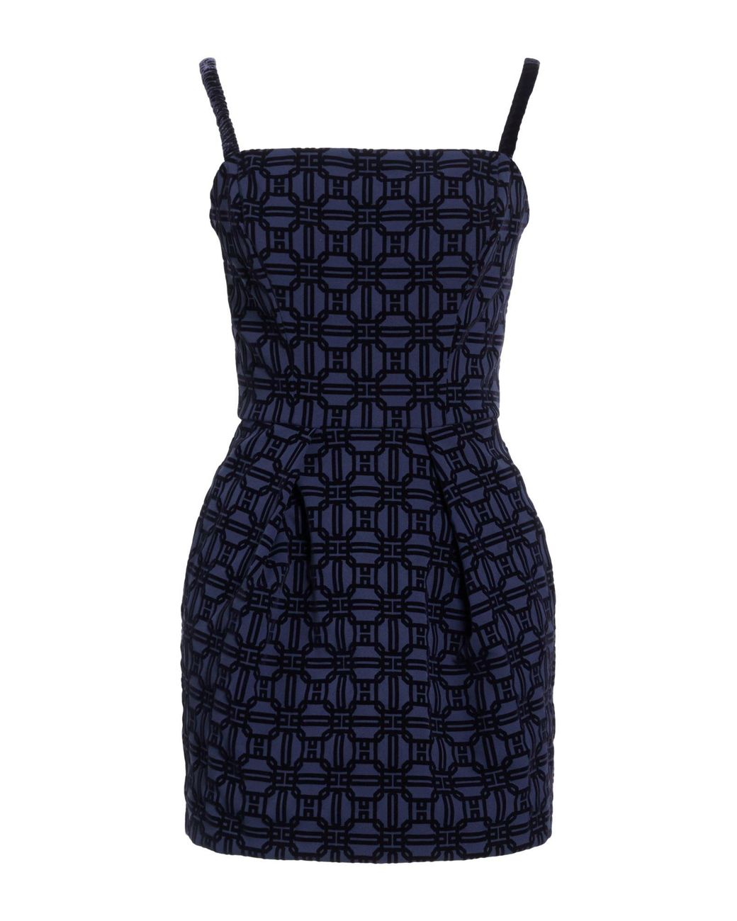Elisabetta Franchi Blue Mini Dress Polyester, Elastane