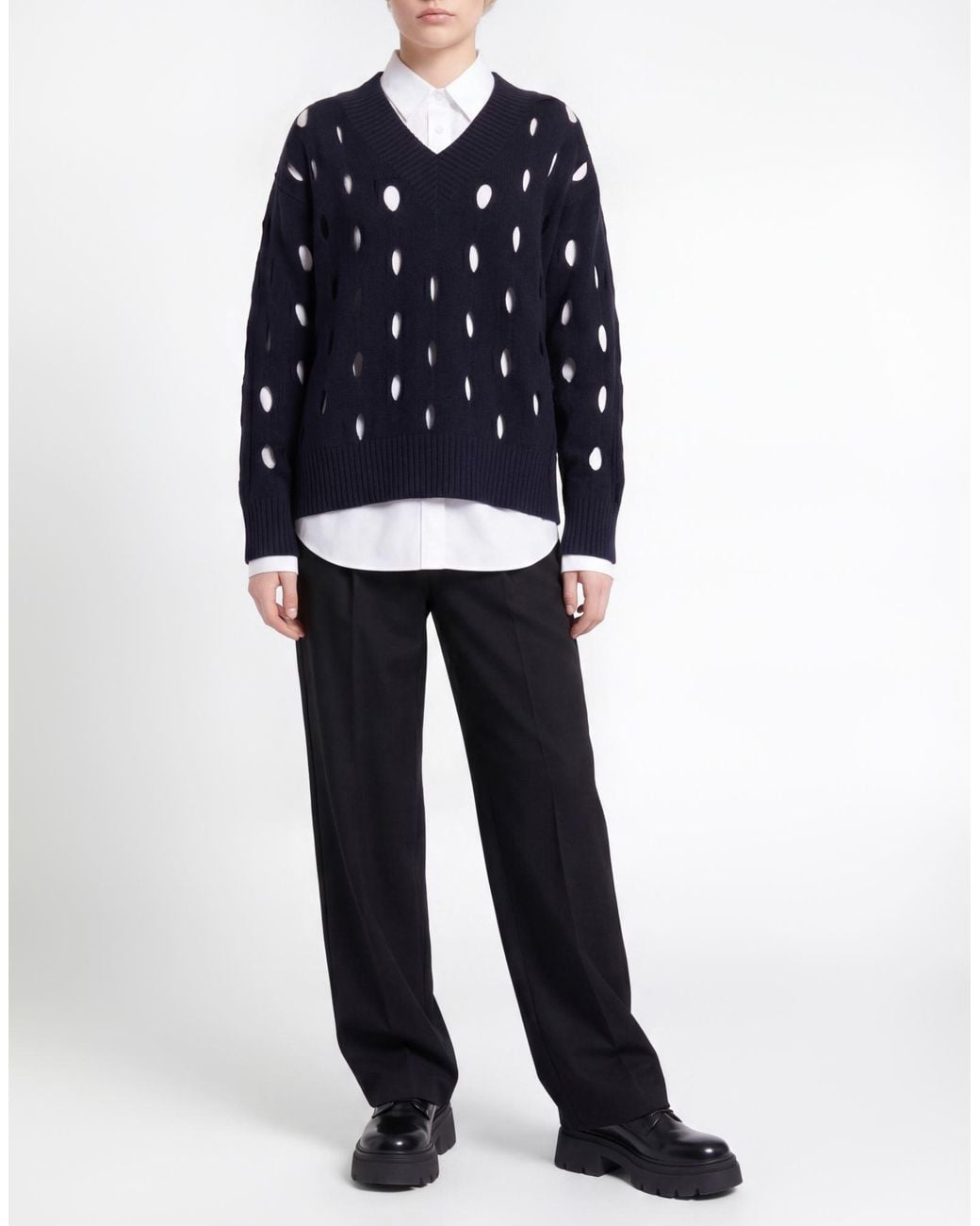 FEDERICA TOSI Blue Midnight Sweater Wool, Cashmere