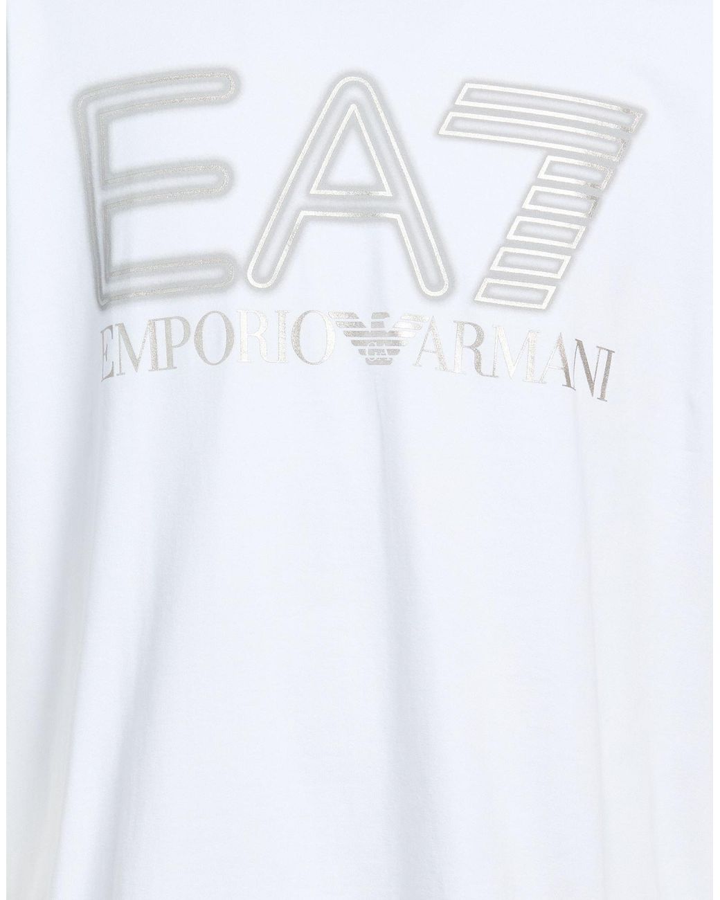 EA7 White T-Shirt Cotton, Elastane for men