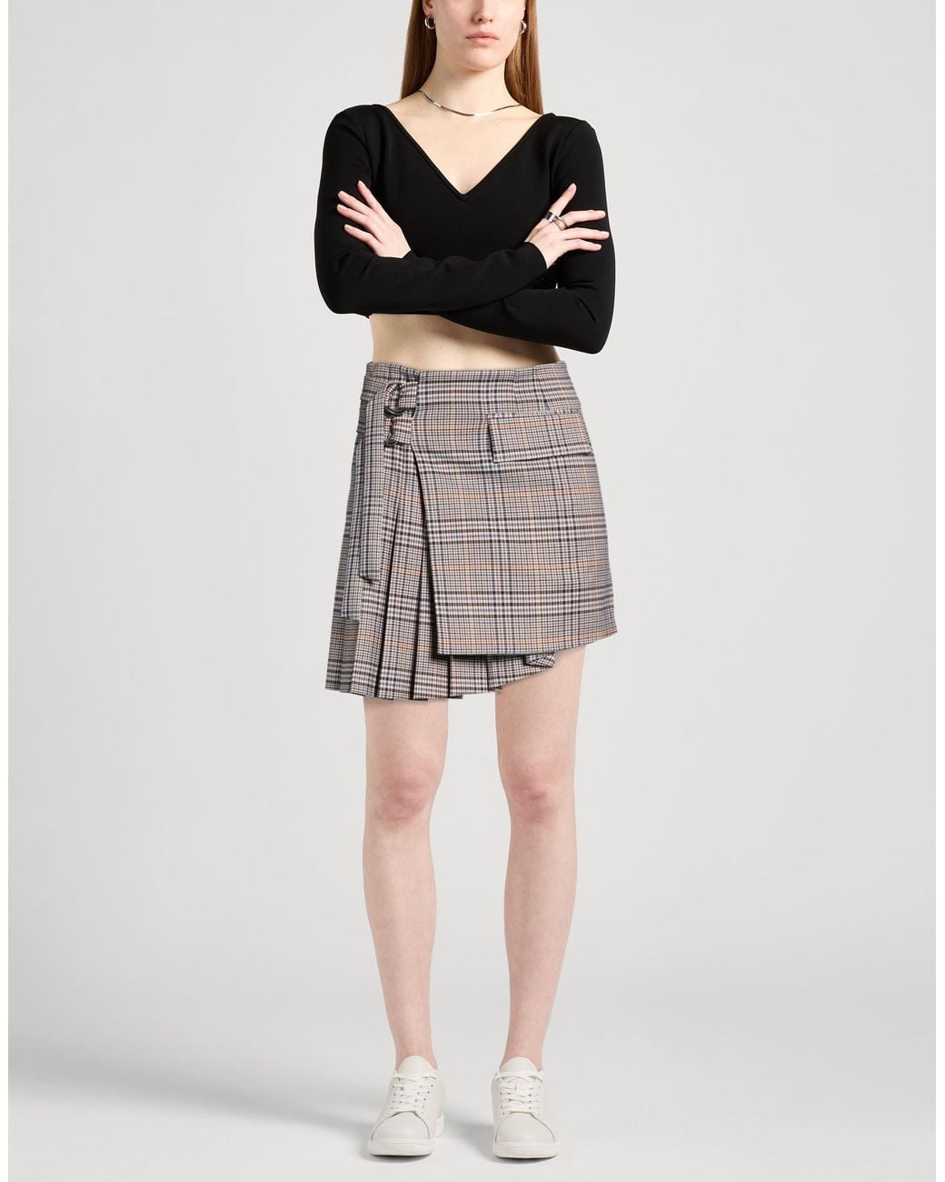 Dondup Metallic Mini Skirt