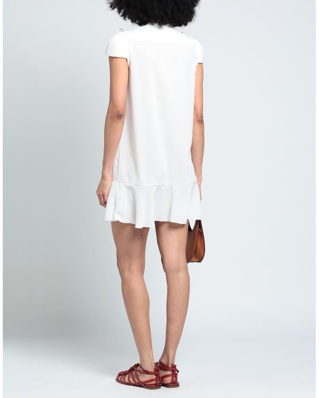 DSquared² White Mini Dress Polyester