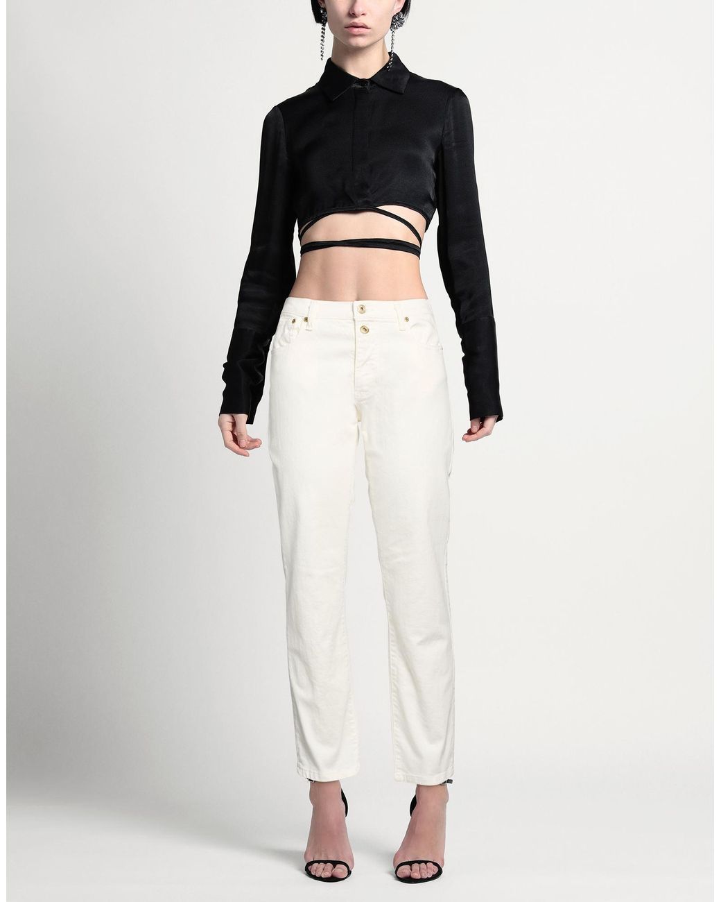 Please White Jeans Cotton, Elastane