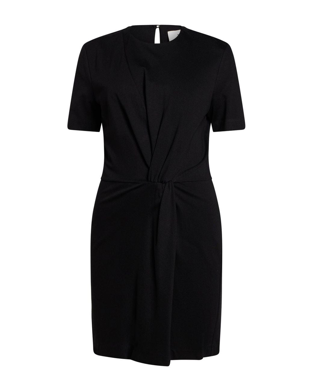 SOLOTRE Black Mini Dress Viscose, Polyamide, Elastane