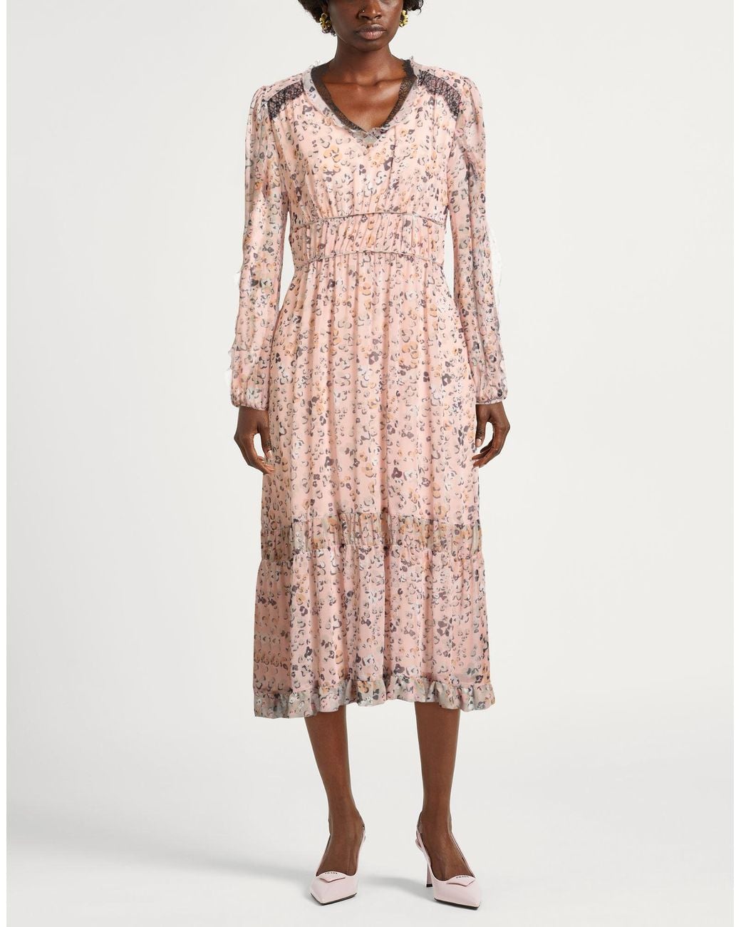 Marc Cain Pink Midi Dress Polyester