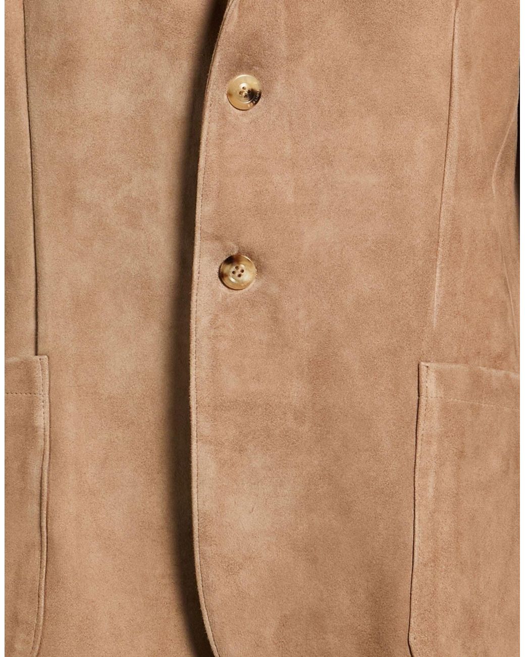 Boglioli Brown Camel Blazer Leather for men