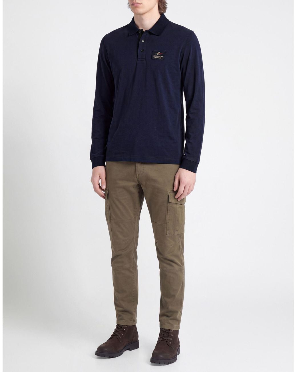 Aeronautica Militare Blue Polo Shirts for men