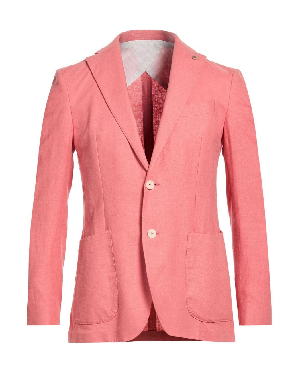 Barbati Pink Blazer Linen, Viscose for men