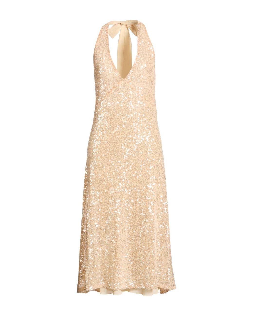 Aniye By Natural Cream Midi Dress Polyester, Elastane