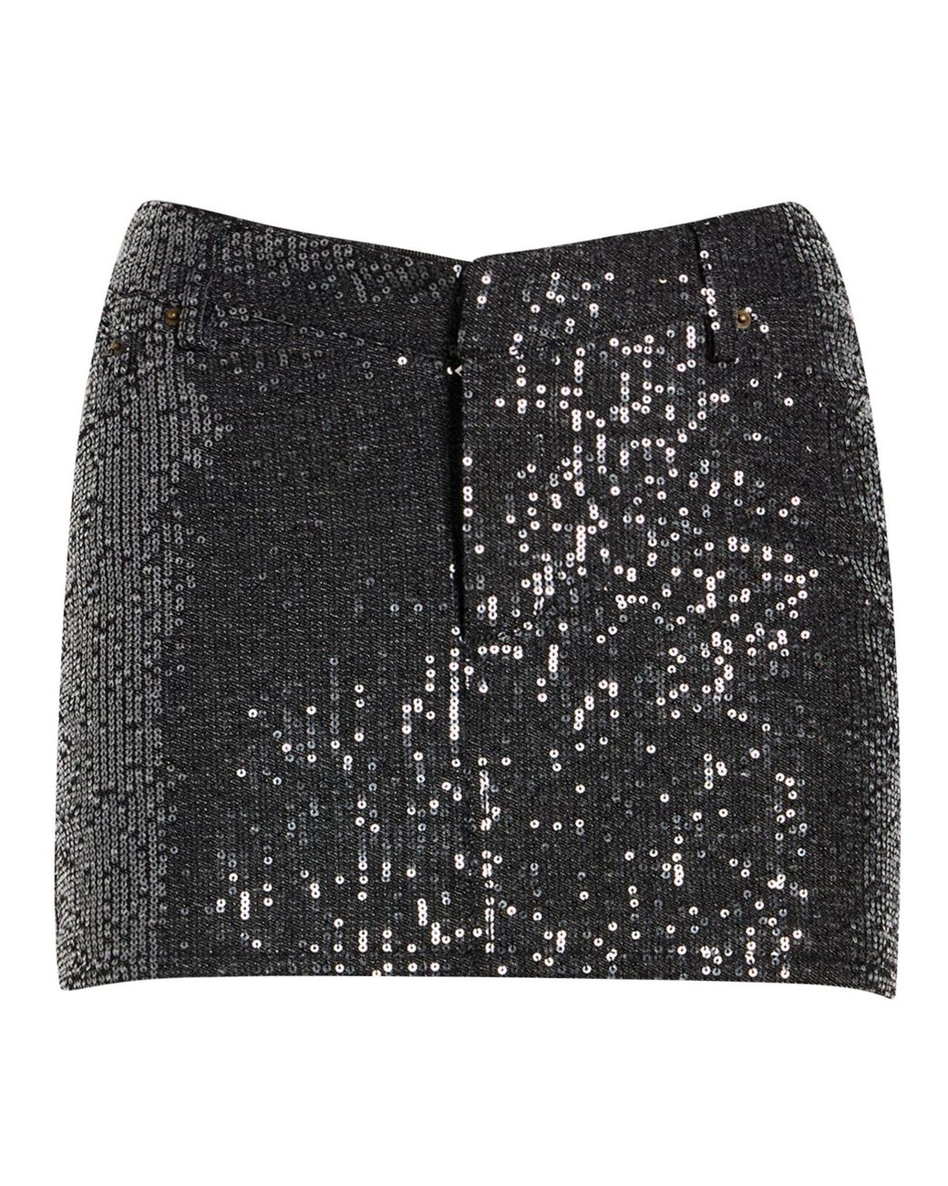 ROTATE BIRGER CHRISTENSEN Gray Denim Skirt