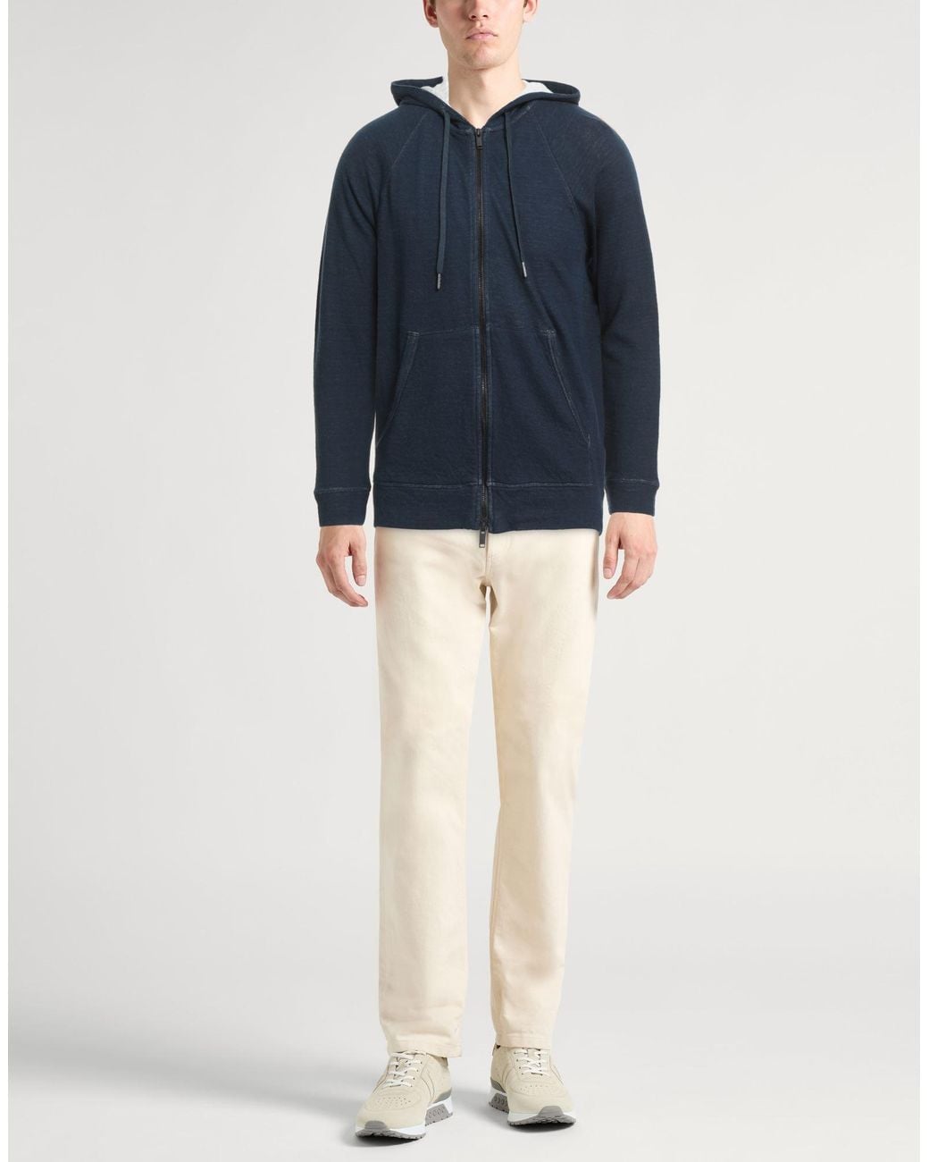 John Varvatos Blue Midnight Sweatshirt Cotton, Elastane for men