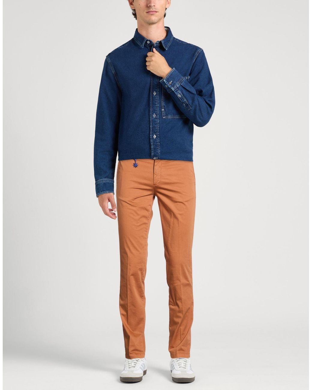 Manuel Ritz Multicolor Pants Cotton, Elastane for men