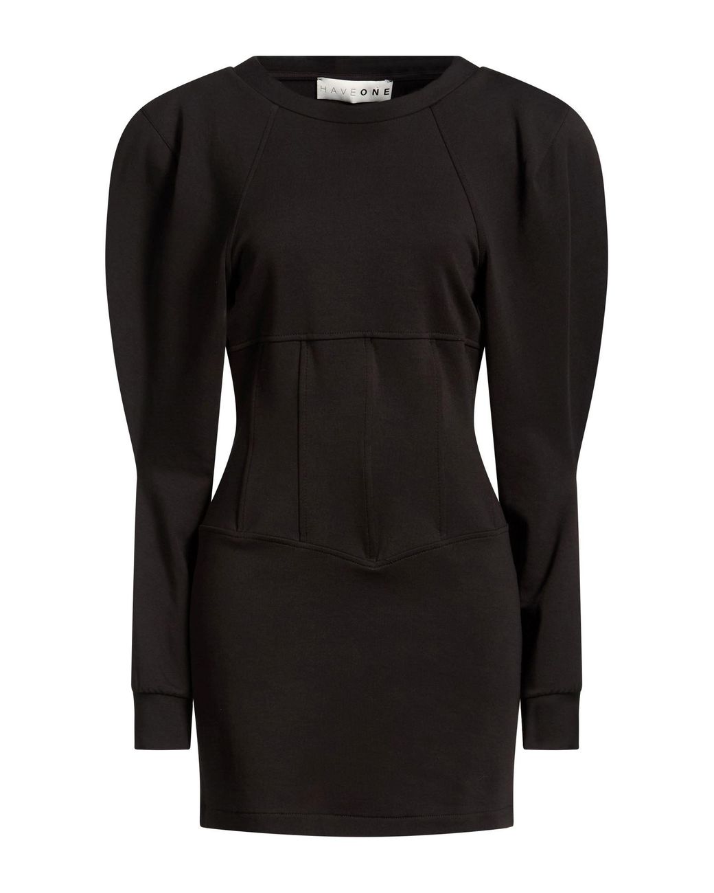Haveone Black Mini Dress