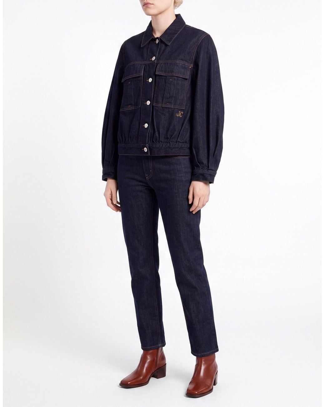 Jacob Cohen Blue Denim Outerwear Cotton