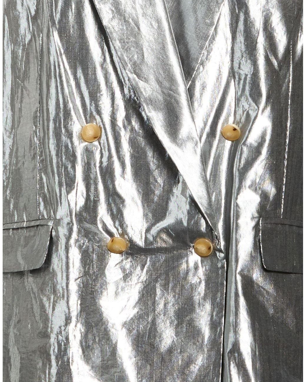 Alysi Gray Blazer Cotton, Polyester