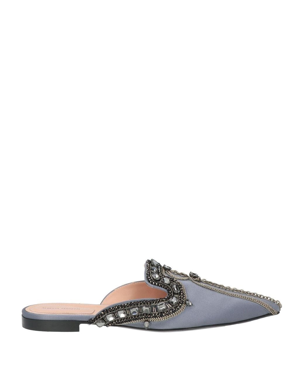 Alberta Ferretti White Mules & Clogs Textile Fibers