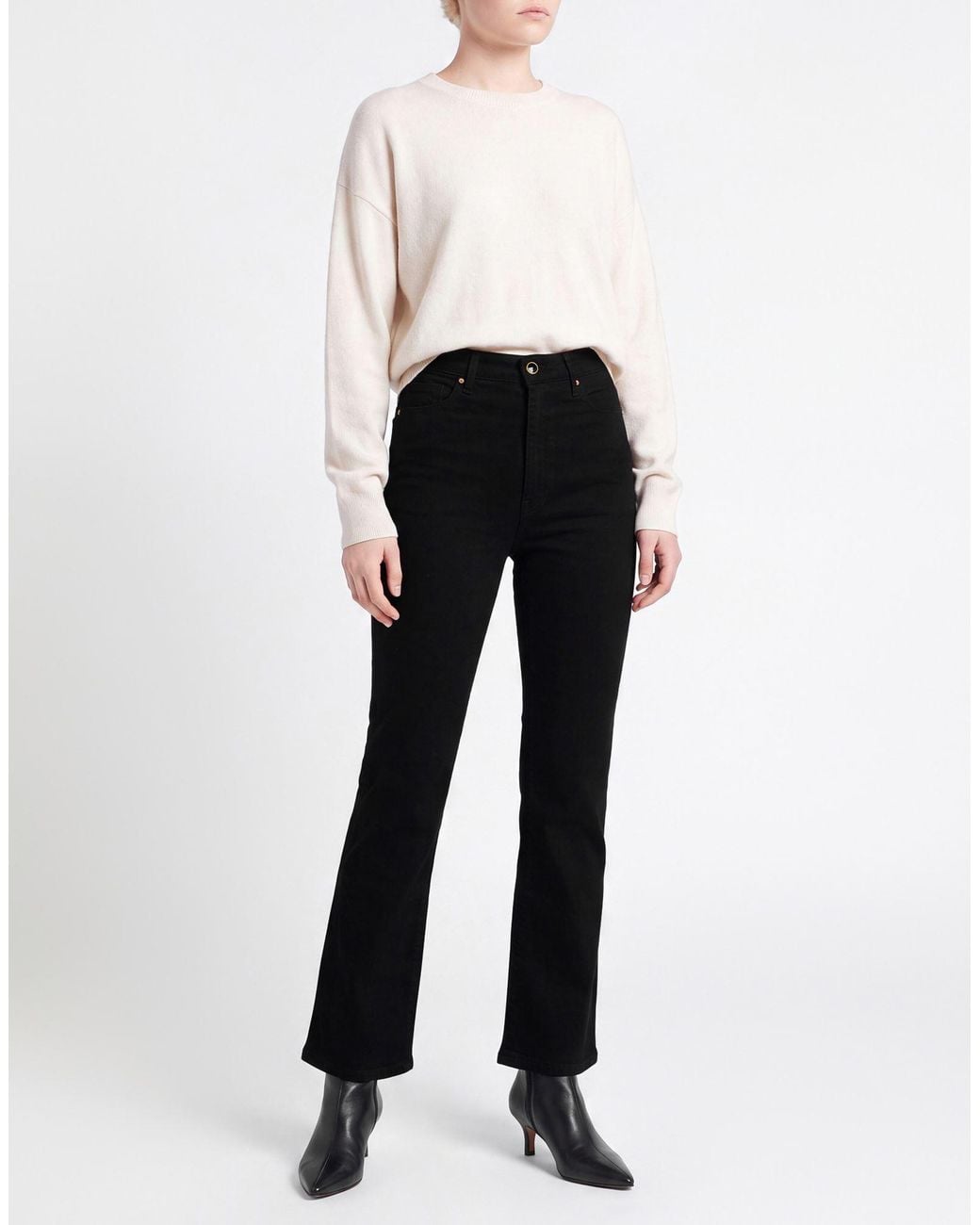 Khaite Black Jeans Cotton, Polyurethane