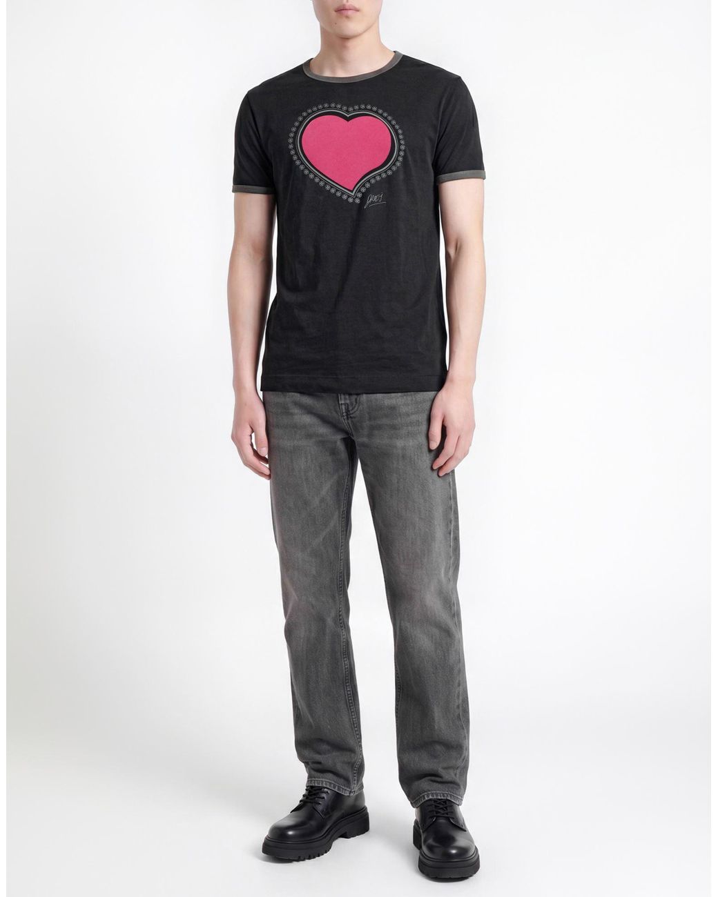 Dries Van Noten Black T-Shirt Cotton for men