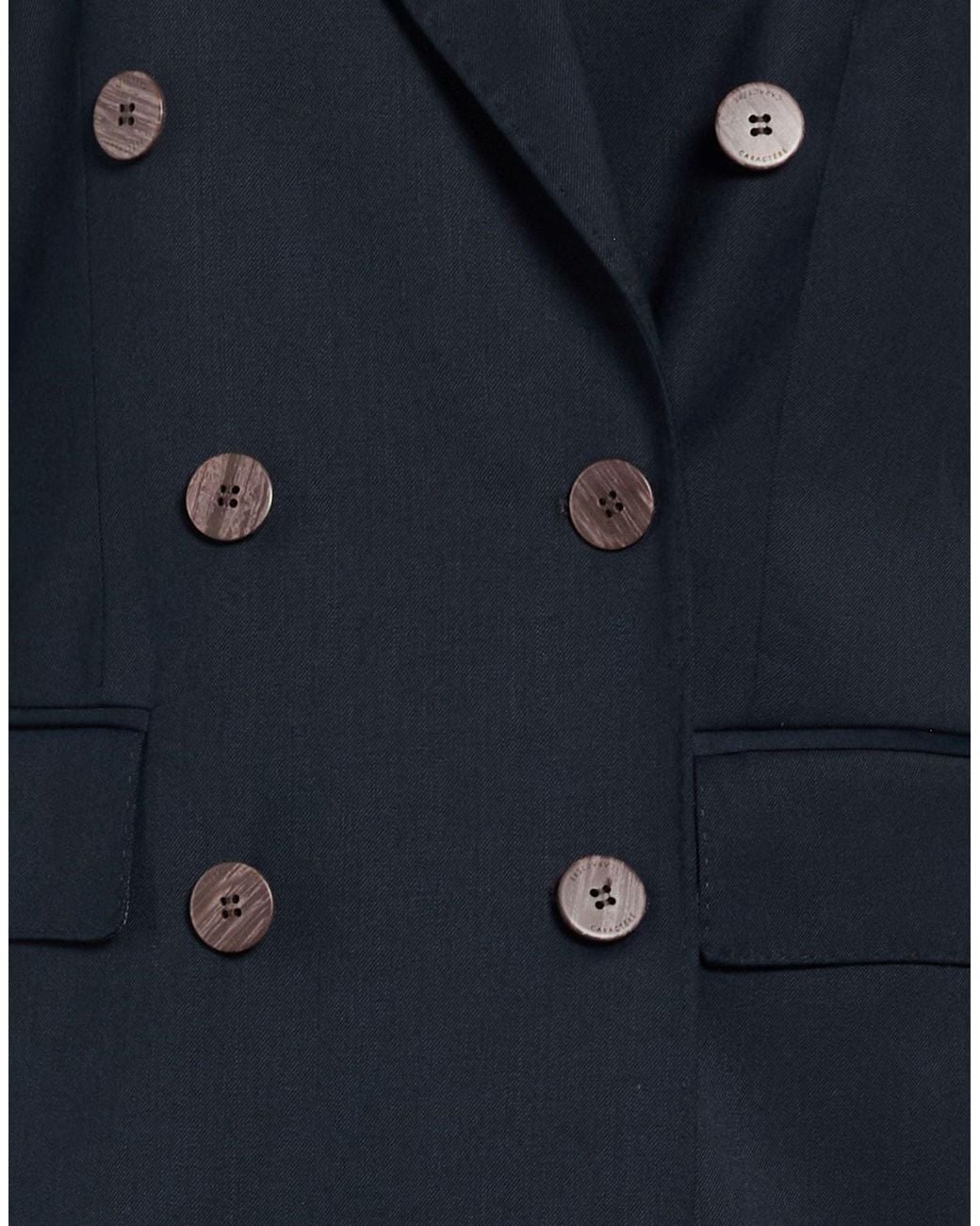 Caractere Blue Midnight Blazer Polyester, Wool, Viscose, Elastane