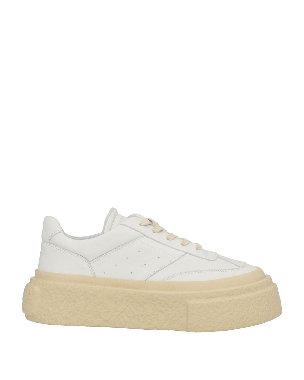 MM6 by Maison Margiela White Sneakers Leather