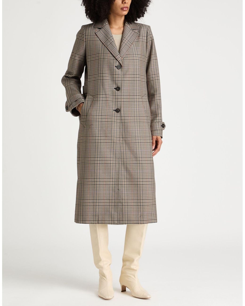 Vince Brown Coat Wool, Polyester