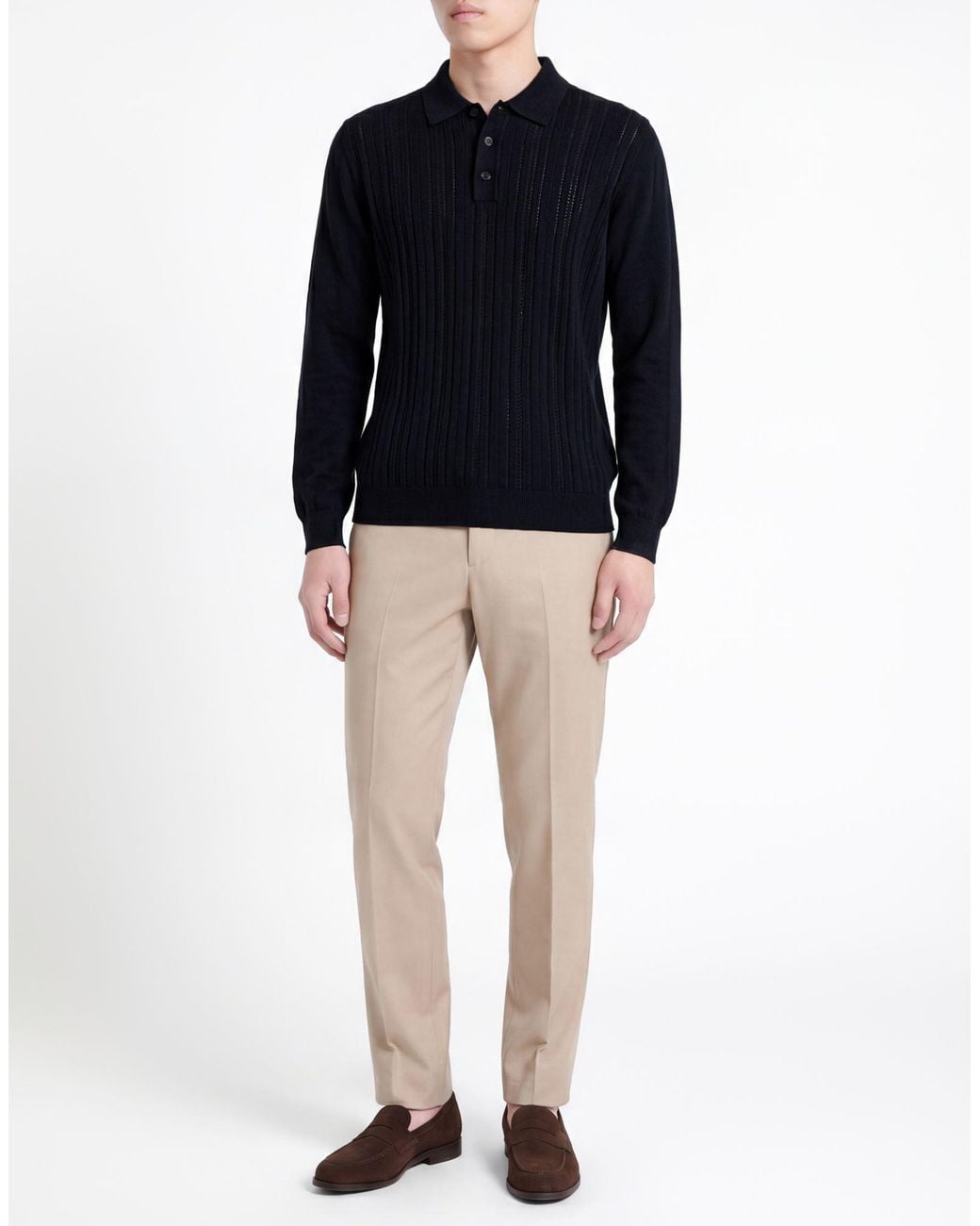 Roberto Collina Blue Sweater Merino Wool for men